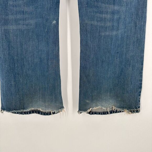 Vintage Guess Jeans Womens Distressed Straight Leg Jeans Blue Denim Size W32 L30 - Picture 7 of 16